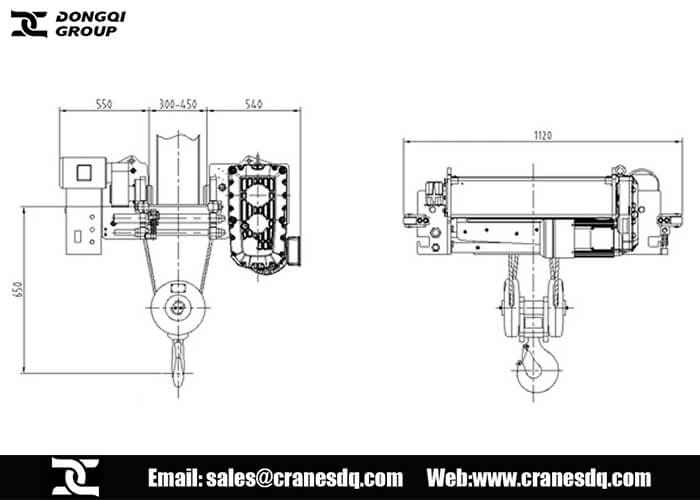 5 ton European wire rope hoist for sale