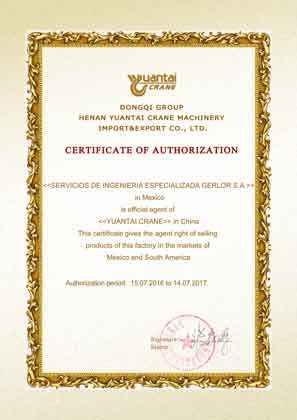 Mexico Agent Certificate of authorization 