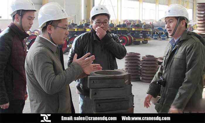 Malaysia customer visit Dongqi overhead crane company and factory